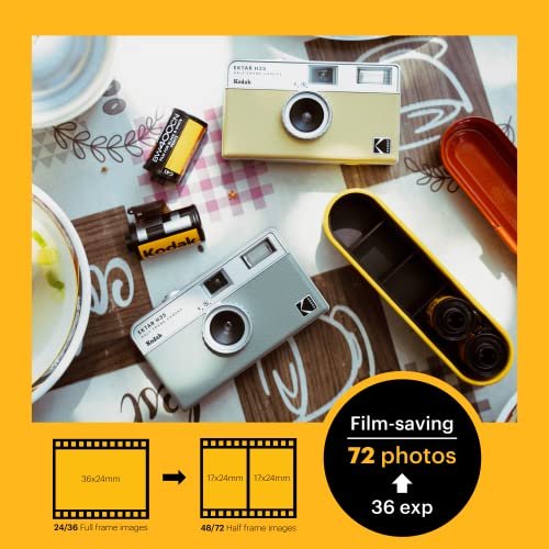 KODAK EKTAR H35 Caméra vidéo demi-format 35 mm, réutilisable, sans mise au point, léger, facile à utiliser (noir) (film et pile AAA non incluse) – Image 8