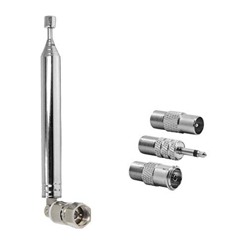 Antenne Radio FM Antenne Chaine HiFi, Ancable Antenne Télescopique pour Mini-Récepteur AV Dab AM FM 75 Ohm pour Denon, Roberts, Marantz, Yamaha, Hitachi, Tivoli Audio, Pionnier, Onkyo Sangean et Bose – Image 2