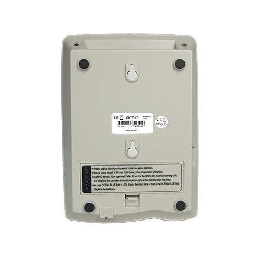 Ornin Y043 Téléphone Filaire avec Haut-Parleur, Affichage, Calculatrice de Base et Identification de l'appelant … (Blanc) – Image 5