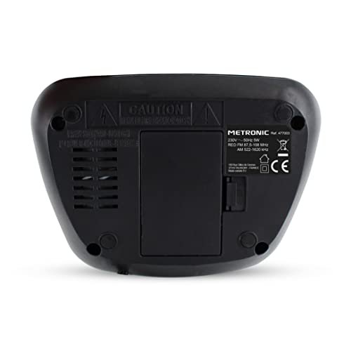 Metronic 477003 Radio-réveil FM Double Alarme - Noir – Image 6