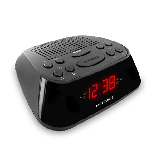 Metronic 477003 Radio-réveil FM Double Alarme - Noir – Image 2