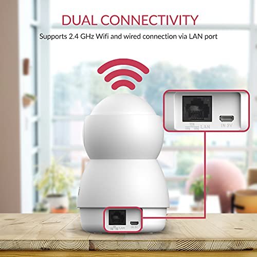 2 pièces Caméra de Surveillance WiFi YI Dome Guard 1080p, Caméra de Sécurité Intérieure Full HD avec Nouvelle Puce pour Détection de Personnes et de Sons, Suivi de Mouvement, Vision Nocturne – Image 8