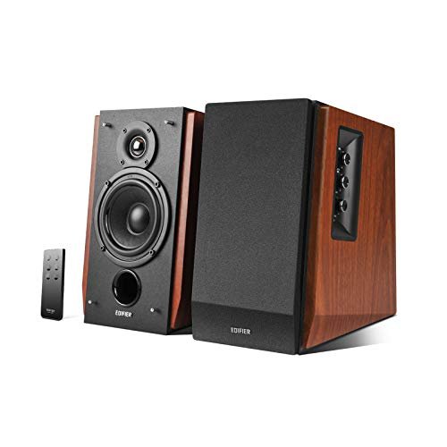 Edifier R1700BT Enceintes de Bibliothèque Bluetooth Actives Paire d’étagères - Moniteurs de studio actif à champ proche - d’haut parleurs alimentées 2.0 avec coffrage en bois - 66 watts RMS – Image 2