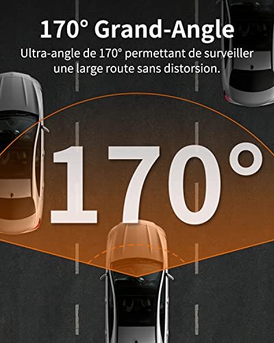 ThiEYE Dashcam Voiture HD 1080p, Écran LCD 3 Pouces, Petite Dash Cam Avant et Arrière pour Voitures, avec Compris Grand Angle 170°, Capteur G, Surveillance 24h Mode de Parking Caméra Embarquée Voiture – Image 7