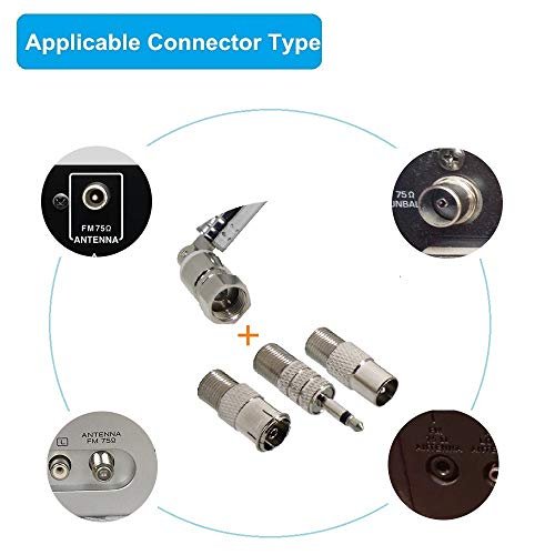 Antenne Radio FM Antenne Chaine HiFi, Ancable Antenne Télescopique pour Mini-Récepteur AV Dab AM FM 75 Ohm pour Denon, Roberts, Marantz, Yamaha, Hitachi, Tivoli Audio, Pionnier, Onkyo Sangean et Bose – Image 5