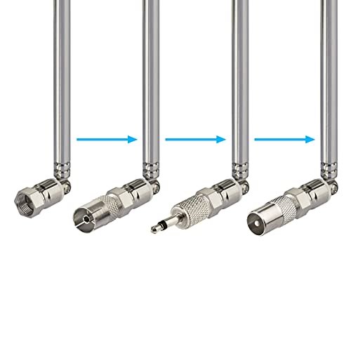 Bingfu Antenne Radio FM Intérieur Télescopique Antenne Chaine HiFi 75 Ohm pour Tivoli Sony Yamaha Onkyo Denon Pioneer Système Musique Bose Wave Bluetooth Récepteur Stéréo Amplifiee Tuner FM – Image 6