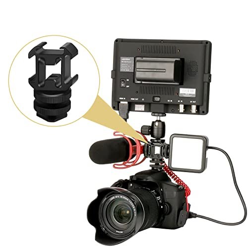 Griffe de Support Triple Adaptateur de Montage Support d'Extension d'Adaptateur pour Microphone Flashs Moniteur Appareils Photo Caméscopes – Image 3