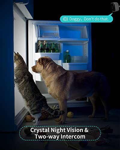 Caméra Surveillance WiFi, 1080P Babyphone Caméra pour Surveiller Les Bébés/Maison, Intérieure 360 °, Audio Bidirectionnel, Détection Mouvement & de Son, Carte SD&Cloud 1 Unité (Lot de 1) Blanche – Image 5