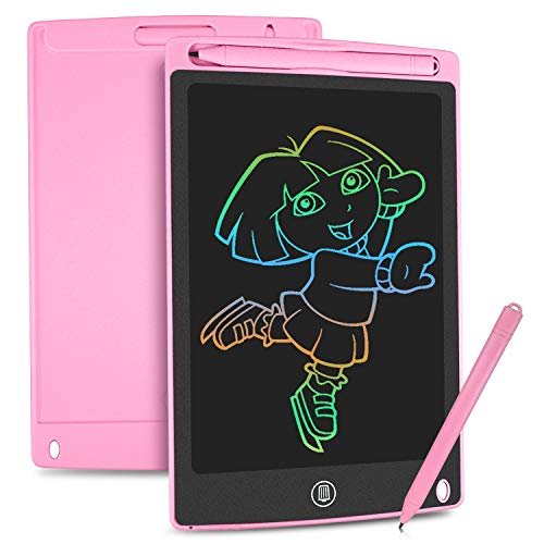 HOMESTEC Tablette d'écriture LCD colorée, Planche à Dessin de 8,5 Pouces Tablette Graphique Serrure à clé Écriture Manuscrite Doodle Dessin Pad Enfants Jouets Cadeaux pour garçons Filles (Rose) – Image 2
