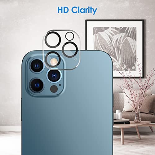 JETech Protection Objectif Caméra Arrière pour iPhone 12 Pro Max 6,7 Pouces, Film en Verre Trempé 9H, Ultra HD, Anti-Rayures, Lot de 3 – Image 4