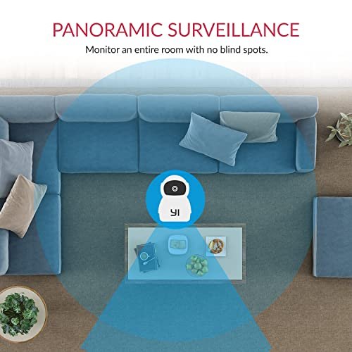 2 pièces Caméra de Surveillance WiFi YI Dome Guard 1080p, Caméra de Sécurité Intérieure Full HD avec Nouvelle Puce pour Détection de Personnes et de Sons, Suivi de Mouvement, Vision Nocturne – Image 6