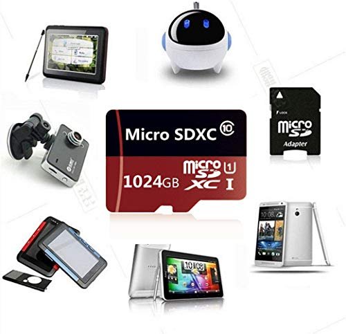 Carte mémoire Micro SD 1024 Go avec adaptateur MicroSD High Speed Class10, U1, A1 Memory Card for Phone, Tablet and PCs (fd) – Image 5