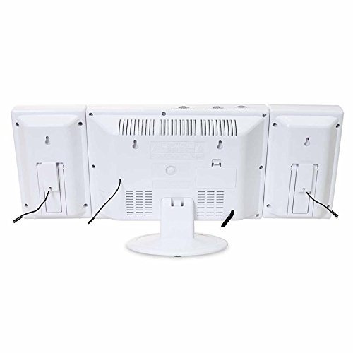 OneConcept V-12 Mini chaîne stéréo Ultra-Plate (Desing Piano élégant, Ports USB SD, Lecteur CD-MP3, écran LCD, Montage Mural Possible) - Blanc – Image 7