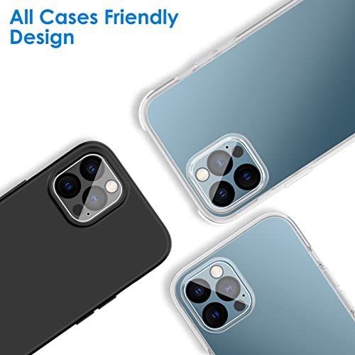 JETech Protection Objectif Caméra Arrière pour iPhone 12 Pro Max 6,7 Pouces, Film en Verre Trempé 9H, Ultra HD, Anti-Rayures, Lot de 3 – Image 6