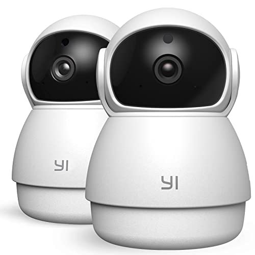 2 pièces Caméra de Surveillance WiFi YI Dome Guard 1080p, Caméra de Sécurité Intérieure Full HD avec Nouvelle Puce pour Détection de Personnes et de Sons, Suivi de Mouvement, Vision Nocturne – Image 2
