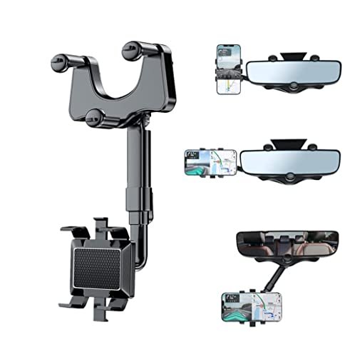 Support pour téléphone pour Voiture, Support Porte-Supports Supports Supports de Miroir rétroviseur pour Voiture pour téléphone Portable Smartphone, Adapté pour Smartphone de 3 à 7 Pouces – Image 2