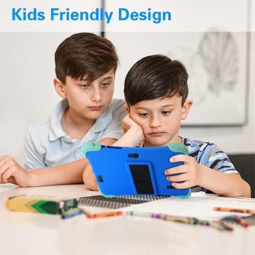 EagleSoar Tablette Enfants 7 Pouces, Android 11 Tablette pour Enfant 2Go RAM 32Go ROM Quad Core Contrôle Parental WiFi Bluetooth avec Double Caméra Kid-Proof Étui pour Tablette Tactile Éducative(Bleu) – Image 8
