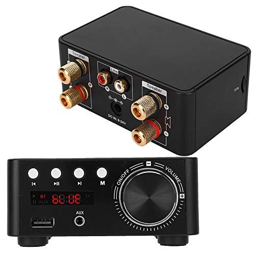 Amplificateur audio 50W + 50W, amplificateur stéréo, lecteur de carte mémoire HIFI Bluetooth 5.0 Digital Amplifier Board avec puce TPA3116, pour amplificateur AMP(noir) – Image 7
