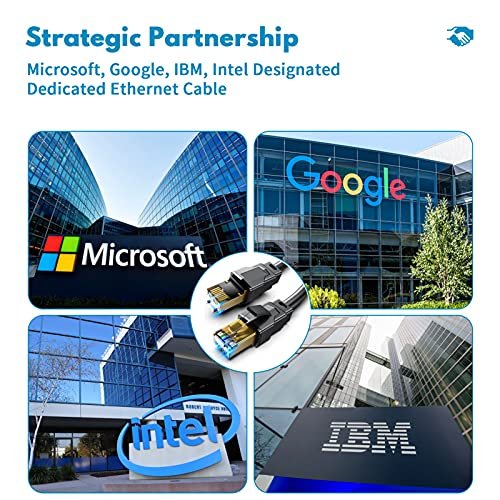 Akake Câble Ethernet de Classe 8, 0,5m 1m 9m 12M 15m 18m 30m câble de réseau Internet Haute Vitesse Lourd, à l'intérieur et à l'extérieur du Mur de Blindage du câble LAN Professionnel (0.5m) – Image 8