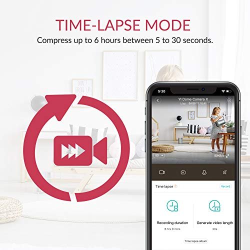 2 pièces Caméra de Surveillance WiFi YI Dome Guard 1080p, Caméra de Sécurité Intérieure Full HD avec Nouvelle Puce pour Détection de Personnes et de Sons, Suivi de Mouvement, Vision Nocturne – Image 10