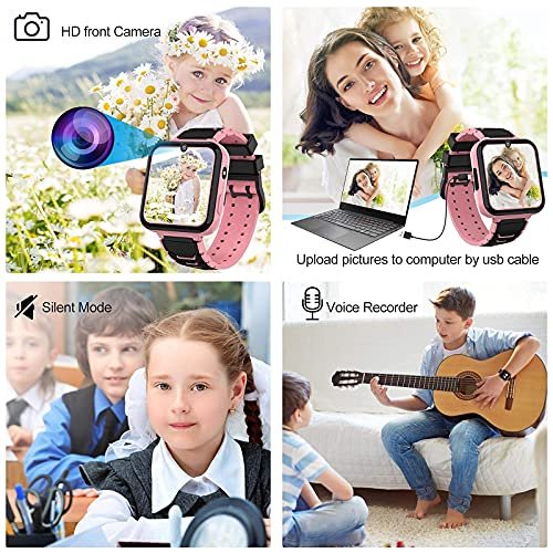 Montre Connectée Enfant, Montre Téléphone pour Enfants, Musique Montre Intelligente Fille Garçon avec 16 Jeux,Caméra,Réveil, SOS, Lampe de Poche, Cadeaux pour Enfants, Cadeau de Noël 3-12 Ans – Image 4