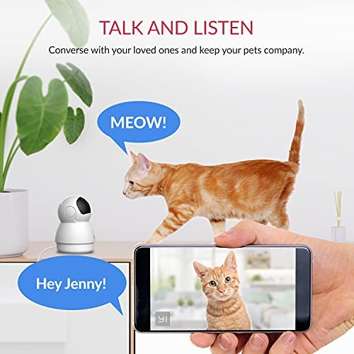 2 pièces Caméra de Surveillance WiFi YI Dome Guard 1080p, Caméra de Sécurité Intérieure Full HD avec Nouvelle Puce pour Détection de Personnes et de Sons, Suivi de Mouvement, Vision Nocturne – Image 7