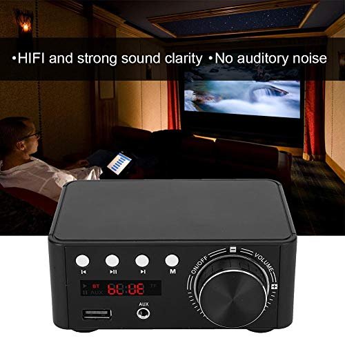 Amplificateur audio 50W + 50W, amplificateur stéréo, lecteur de carte mémoire HIFI Bluetooth 5.0 Digital Amplifier Board avec puce TPA3116, pour amplificateur AMP(noir) – Image 8