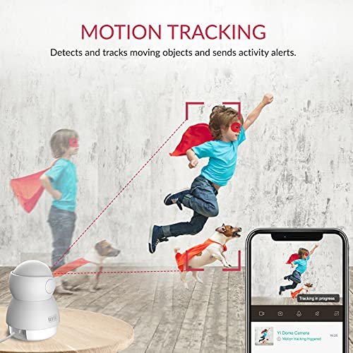 2 pièces Caméra de Surveillance WiFi YI Dome Guard 1080p, Caméra de Sécurité Intérieure Full HD avec Nouvelle Puce pour Détection de Personnes et de Sons, Suivi de Mouvement, Vision Nocturne – Image 5