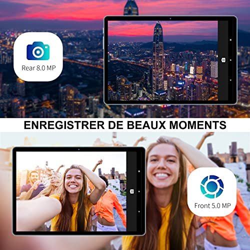 Tablette Android 11 SEBBE Tablette 10 Pouces Octa-Core 1.8 GHz, 4GB RAM + 64GB ROM (128GB Extensible), HD IPS Écran/5MP+8MP/6000mAh/Bluetooth 4.1/WiFi, Tablette avec Souris et Clavier - Bleu – Image 6