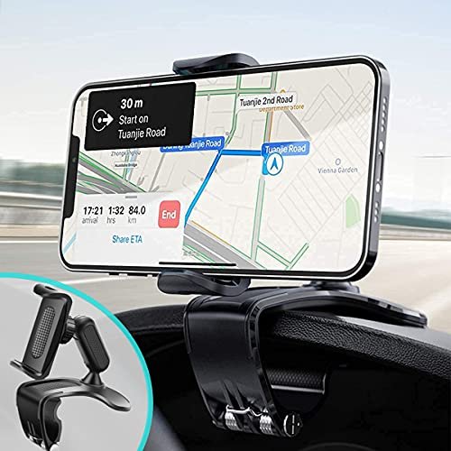 Support de téléphone de Voiture , rétroviseur Multifonction pour Tableau de Bord de Voiture avec Pince à Ressort réglable à 360 °, adapté aux Smartphones de 4 à 7 Pouces – Image 2