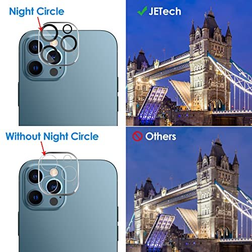 JETech Protection Objectif Caméra Arrière pour iPhone 12 Pro Max 6,7 Pouces, Film en Verre Trempé 9H, Ultra HD, Anti-Rayures, Lot de 3 – Image 7