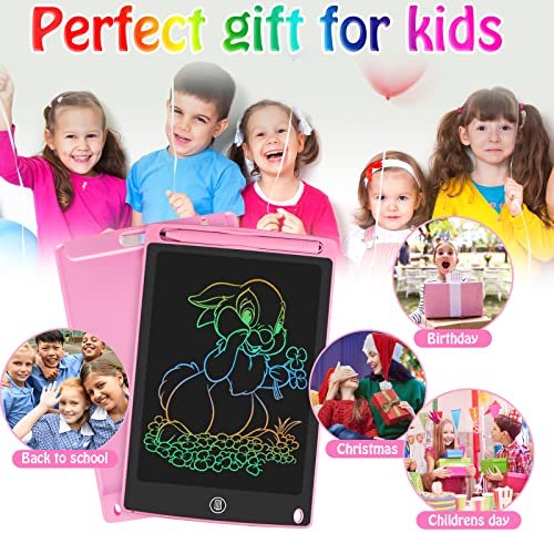 HOMESTEC Tablette d'écriture LCD colorée, Planche à Dessin de 8,5 Pouces Tablette Graphique Serrure à clé Écriture Manuscrite Doodle Dessin Pad Enfants Jouets Cadeaux pour garçons Filles (Rose) – Image 6