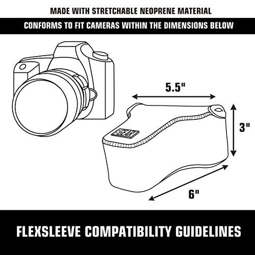 USA Gear Housse Etui Appareil Photo Numérique et Accessoire en Néoprène Rembourré, Protection Robuste avec Poche et Ceinture - Compatible avec Appareils Canon, Nikon, Pentax, Lumix Et Plus - Noir – Image 10
