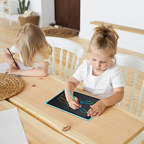 Coolzon Tablette d'écriture LCD Coloré Tablette Graphique de Dessin 12 Pouces pour Enfants, Tableau Portable de Dessin Effaçable, Planche à Dessin numérique Jouet Educatif pour Garçon Fille, Bleu – Image 7