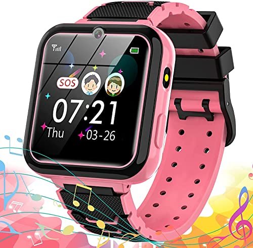 Montre Connectée Enfant, Montre Téléphone pour Enfants, Musique Montre Intelligente Fille Garçon avec 16 Jeux,Caméra,Réveil, SOS, Lampe de Poche, Cadeaux pour Enfants, Cadeau de Noël 3-12 Ans – Image 2