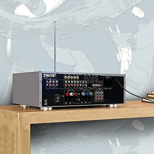 Bingfu Antenne Radio FM Intérieur Télescopique Antenne Chaine HiFi 75 Ohm pour Tivoli Sony Yamaha Onkyo Denon Pioneer Système Musique Bose Wave Bluetooth Récepteur Stéréo Amplifiee Tuner FM – Image 8