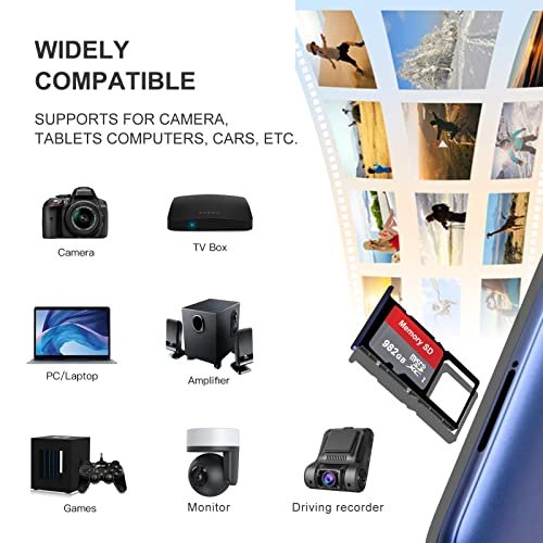 Beptap Carte Micro SD 982 Go Étanche Micro SD Card 982 GO Haute Vitesse Carte Micro SD 982 Go Carte Mémoire pour Smartphone Dashcam Caméra d'action Drones Ordinateurs – Image 6