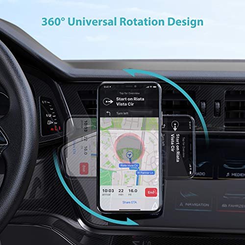 Syncwire Support Téléphone Voiture Magnétique - Support Portable Voiture Rotation 360° pour iPhone 11 Pro Max, Samsung S10, Huawei P30 Pro, GPS, etc. Porte Smartphone Voiture Adhésif - Rouge – Image 5