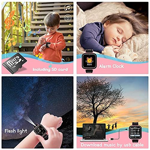 Montre Connectée Enfant, Montre Téléphone pour Enfants, Musique Montre Intelligente Fille Garçon avec 16 Jeux,Caméra,Réveil, SOS, Lampe de Poche, Cadeaux pour Enfants, Cadeau de Noël 3-12 Ans – Image 6