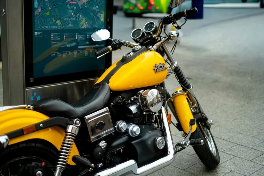 Free stock photo of chrome details, city street, classic bike